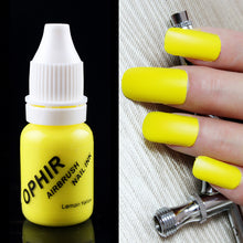 Load image into Gallery viewer, OPHIR 12Colors Acrylic Water Inks/Airbrush Nail Inks for Nail Art Paint Airbrushing Nail Polish 30 ML/Bottle Pigment_TA100(1-12)