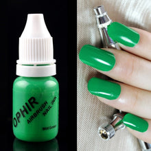 Load image into Gallery viewer, OPHIR 12Colors Acrylic Water Inks/Airbrush Nail Inks for Nail Art Paint Airbrushing Nail Polish 30 ML/Bottle Pigment_TA100(1-12)