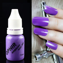 Load image into Gallery viewer, OPHIR 12Colors Acrylic Water Inks/Airbrush Nail Inks for Nail Art Paint Airbrushing Nail Polish 30 ML/Bottle Pigment_TA100(1-12)