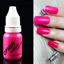 Load image into Gallery viewer, OPHIR 12Colors Acrylic Water Inks/Airbrush Nail Inks for Nail Art Paint Airbrushing Nail Polish 30 ML/Bottle Pigment_TA100(1-12)