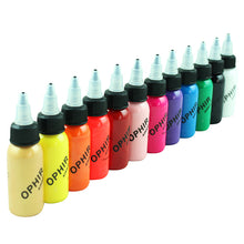 Load image into Gallery viewer, OPHIR 12Colors Acrylic Water Inks/Airbrush Nail Inks for Nail Art Paint Airbrushing Nail Polish 30 ML/Bottle Pigment_TA100(1-12)