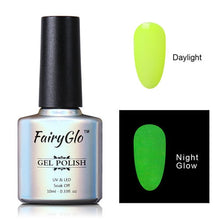 Load image into Gallery viewer, FairyGlo 10ML UV Gel Nail Polish Night Glow Fluorescent Soak Off Gel Polish Semi Permanent Paint Gellak Luminous Varnish Enamel