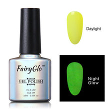 Load image into Gallery viewer, FairyGlo 10ML UV Gel Nail Polish Night Glow Fluorescent Soak Off Gel Polish Semi Permanent Paint Gellak Luminous Varnish Enamel