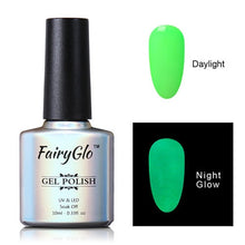 Load image into Gallery viewer, FairyGlo 10ML UV Gel Nail Polish Night Glow Fluorescent Soak Off Gel Polish Semi Permanent Paint Gellak Luminous Varnish Enamel