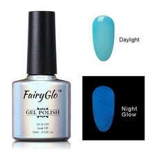 Load image into Gallery viewer, FairyGlo 10ML UV Gel Nail Polish Night Glow Fluorescent Soak Off Gel Polish Semi Permanent Paint Gellak Luminous Varnish Enamel