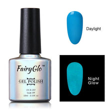 Load image into Gallery viewer, FairyGlo 10ML UV Gel Nail Polish Night Glow Fluorescent Soak Off Gel Polish Semi Permanent Paint Gellak Luminous Varnish Enamel