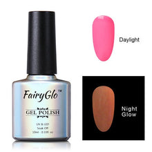 Load image into Gallery viewer, FairyGlo 10ML UV Gel Nail Polish Night Glow Fluorescent Soak Off Gel Polish Semi Permanent Paint Gellak Luminous Varnish Enamel
