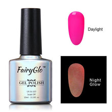 Load image into Gallery viewer, FairyGlo 10ML UV Gel Nail Polish Night Glow Fluorescent Soak Off Gel Polish Semi Permanent Paint Gellak Luminous Varnish Enamel