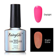 Load image into Gallery viewer, FairyGlo 10ML UV Gel Nail Polish Night Glow Fluorescent Soak Off Gel Polish Semi Permanent Paint Gellak Luminous Varnish Enamel