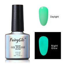 Load image into Gallery viewer, FairyGlo 10ML UV Gel Nail Polish Night Glow Fluorescent Soak Off Gel Polish Semi Permanent Paint Gellak Luminous Varnish Enamel