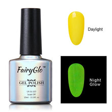 Load image into Gallery viewer, FairyGlo 10ML UV Gel Nail Polish Night Glow Fluorescent Soak Off Gel Polish Semi Permanent Paint Gellak Luminous Varnish Enamel