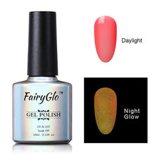 Load image into Gallery viewer, FairyGlo 10ML UV Gel Nail Polish Night Glow Fluorescent Soak Off Gel Polish Semi Permanent Paint Gellak Luminous Varnish Enamel