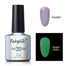 Load image into Gallery viewer, FairyGlo 10ML UV Gel Nail Polish Night Glow Fluorescent Soak Off Gel Polish Semi Permanent Paint Gellak Luminous Varnish Enamel