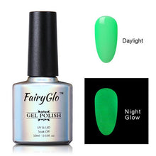 Load image into Gallery viewer, FairyGlo 10ML UV Gel Nail Polish Night Glow Fluorescent Soak Off Gel Polish Semi Permanent Paint Gellak Luminous Varnish Enamel