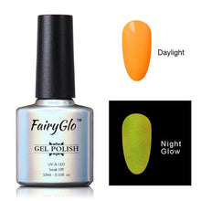 Load image into Gallery viewer, FairyGlo 10ML UV Gel Nail Polish Night Glow Fluorescent Soak Off Gel Polish Semi Permanent Paint Gellak Luminous Varnish Enamel