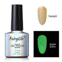 Load image into Gallery viewer, FairyGlo 10ML UV Gel Nail Polish Night Glow Fluorescent Soak Off Gel Polish Semi Permanent Paint Gellak Luminous Varnish Enamel
