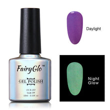 Load image into Gallery viewer, FairyGlo 10ML UV Gel Nail Polish Night Glow Fluorescent Soak Off Gel Polish Semi Permanent Paint Gellak Luminous Varnish Enamel