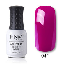 Load image into Gallery viewer, HNM 8ml Blue Red Pink Green Yellow Color Gel Nail Polish UV LED Lamp Semi Permanent Varnish Hybird Base Top Primer Manicure