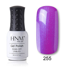 Load image into Gallery viewer, HNM 8ml Blue Red Pink Green Yellow Color Gel Nail Polish UV LED Lamp Semi Permanent Varnish Hybird Base Top Primer Manicure