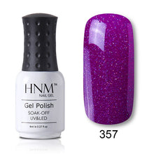 Load image into Gallery viewer, HNM 8ml Blue Red Pink Green Yellow Color Gel Nail Polish UV LED Lamp Semi Permanent Varnish Hybird Base Top Primer Manicure