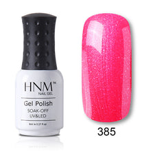 Load image into Gallery viewer, HNM 8ml Blue Red Pink Green Yellow Color Gel Nail Polish UV LED Lamp Semi Permanent Varnish Hybird Base Top Primer Manicure