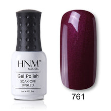 Load image into Gallery viewer, HNM 8ml Blue Red Pink Green Yellow Color Gel Nail Polish UV LED Lamp Semi Permanent Varnish Hybird Base Top Primer Manicure
