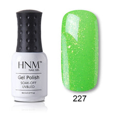 Load image into Gallery viewer, HNM 8ml Blue Red Pink Green Yellow Color Gel Nail Polish UV LED Lamp Semi Permanent Varnish Hybird Base Top Primer Manicure