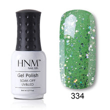 Load image into Gallery viewer, HNM 8ml Blue Red Pink Green Yellow Color Gel Nail Polish UV LED Lamp Semi Permanent Varnish Hybird Base Top Primer Manicure
