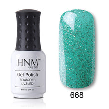Load image into Gallery viewer, HNM 8ml Blue Red Pink Green Yellow Color Gel Nail Polish UV LED Lamp Semi Permanent Varnish Hybird Base Top Primer Manicure