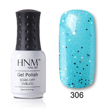 Load image into Gallery viewer, HNM 8ml Blue Red Pink Green Yellow Color Gel Nail Polish UV LED Lamp Semi Permanent Varnish Hybird Base Top Primer Manicure