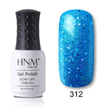 Load image into Gallery viewer, HNM 8ml Blue Red Pink Green Yellow Color Gel Nail Polish UV LED Lamp Semi Permanent Varnish Hybird Base Top Primer Manicure