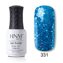 Load image into Gallery viewer, HNM 8ml Blue Red Pink Green Yellow Color Gel Nail Polish UV LED Lamp Semi Permanent Varnish Hybird Base Top Primer Manicure