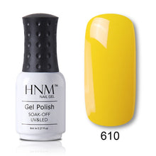 Load image into Gallery viewer, HNM 8ml Blue Red Pink Green Yellow Color Gel Nail Polish UV LED Lamp Semi Permanent Varnish Hybird Base Top Primer Manicure