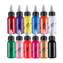 Load image into Gallery viewer, OPHIR 12Colors Acrylic Water Inks/Airbrush Nail Inks for Nail Art Paint Airbrushing Nail Polish 30 ML/Bottle Pigment_TA100(1-12)