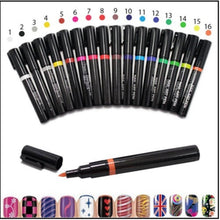 Load image into Gallery viewer, 3D Marker Pen Watercolor Brush Marker Pen DIY Art Nail MarkerSketch Drawing Paint Nail Beauty Pen Art Supplies Fashion Nail Art